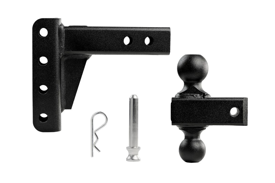 2.0" Light Duty Adjustable Trailer Hitch - 4" Drop/Rise