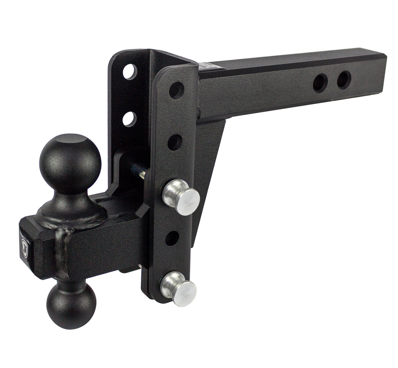 2.0" Heavy Duty Adjustable Trailer Hitch - 4" Drop/Rise