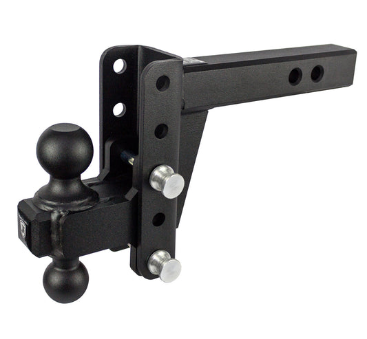 2.0" Heavy Duty Adjustable Trailer Hitch - 4" Drop/Rise