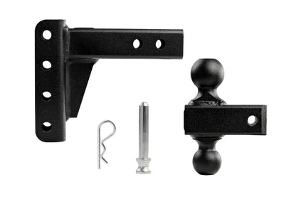 2.0" Light Duty Adjustable Trailer Hitch - 4" Drop/Rise