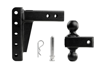 2.0" Light Duty Adjustable Trailer Hitch - 6" Drop/Rise